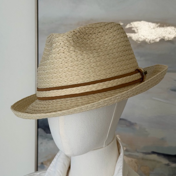 Biltmore 1917 Heritage Straw Fedora Size Large/Unisex Classic Style Summer - Picture 3 of 16